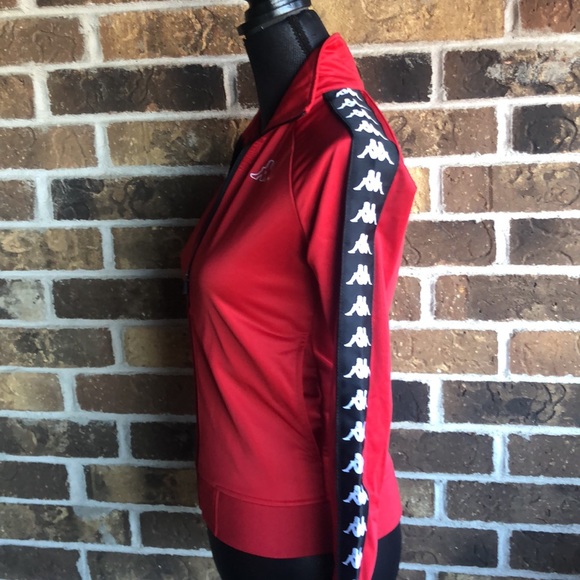 Kappa Womens 222 Banda Wanniston Slim Jacket - Dark Red/Black - Picture 6 of 11